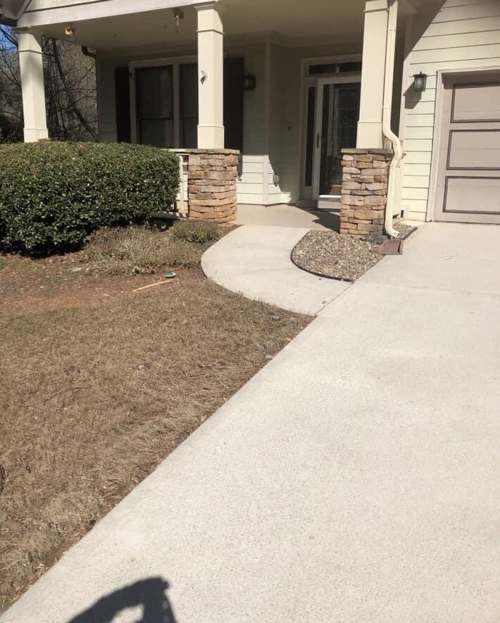 After: Front entrance and driveway
