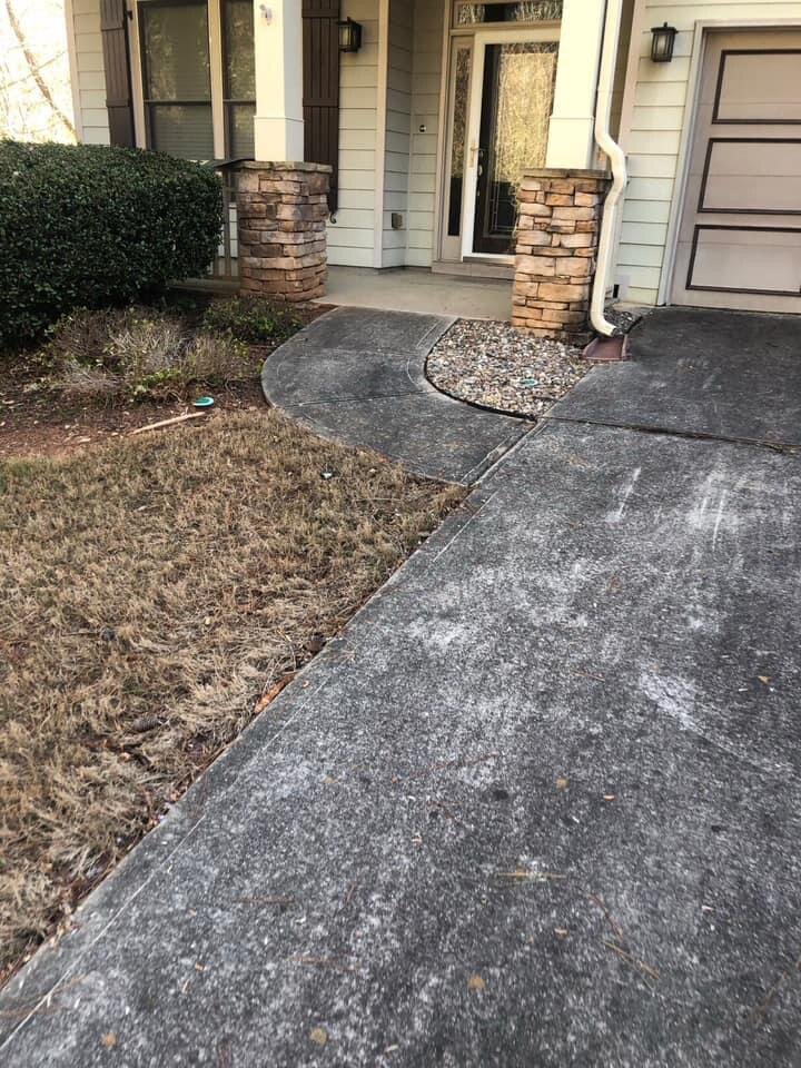 Before: Front entrance and driveway